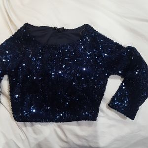 Sequin crop top